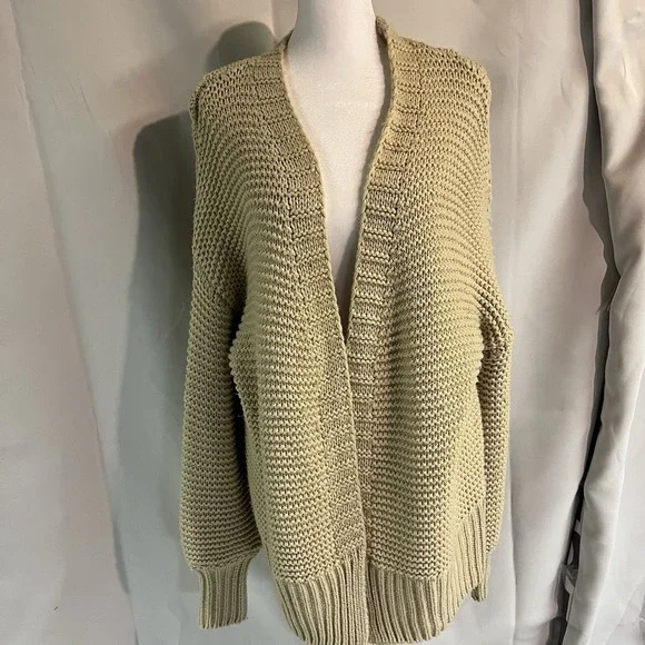 Hersy Open‎ Weave Soft Slouchy Comfy Open Cardigan Medium Cozy Stylish Librarian - Picture 3 of 16